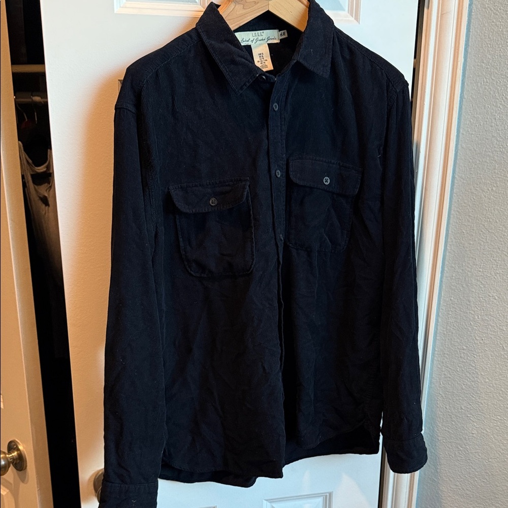 H&M Men's Navy Casual Button Down Shirt